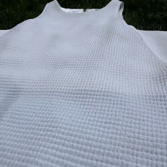 Helmut Lang Raze Drape Top Textured Seersucker Zip Back Bralette Flowy Tank Sm - Picture 8 of 12